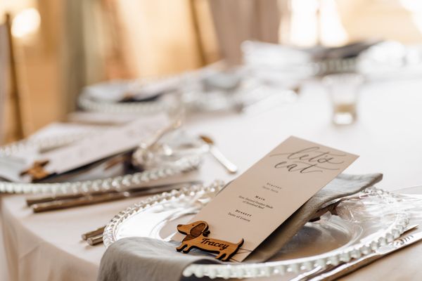 wedding reception venue table settings