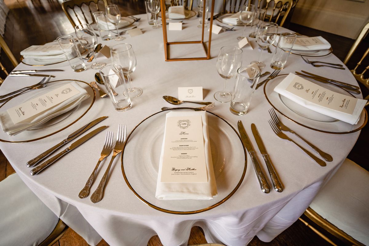 wedding reception at Hampton Castle